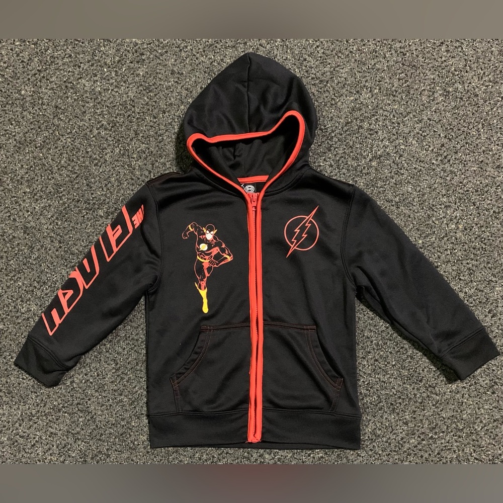 DC Comics Original The Flash boys size 5/6 double sided hoodie